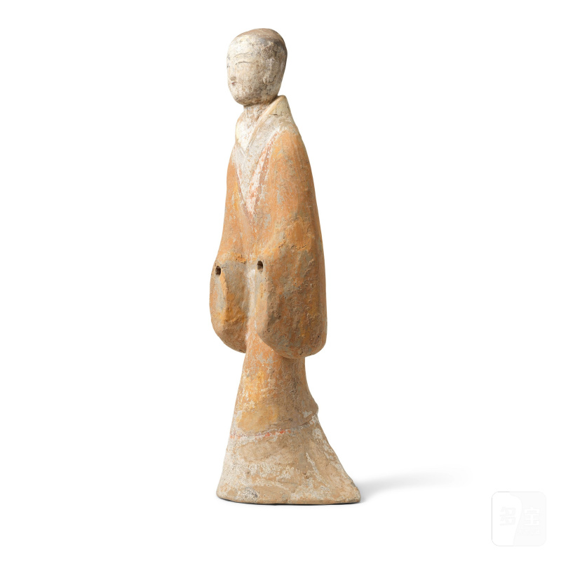 漢 陶俑 | A LARGE POTTERY MODEL OF AN ATTENDANT - 图7